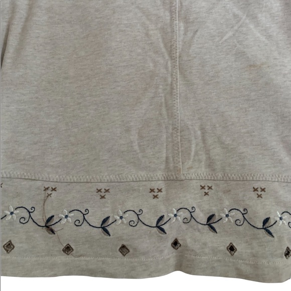 Liz Claiborne | Vintage Long Sleeve Crop Top Large Embroidered - Picture 8 of 9